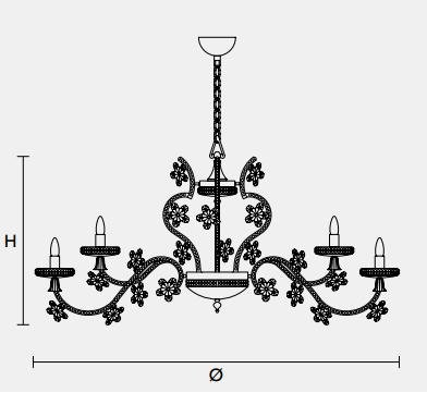 Подвесной светильник Masiero CLASSICA 6140 6+6