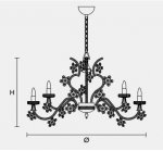 Подвесной светильник Masiero CLASSICA 6145 4+4