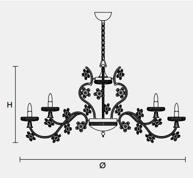 Подвесной светильник Masiero CLASSICA 6145 6+6 Подвесной светильник Masiero CLASSICA 6145 6+6