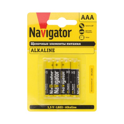 Элемент питания Navigator 61 462 NBT-NPE-LR03-BP4 Элемент питания Navigator 61 462 NBT-NPE-LR03-BP4