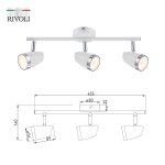 Светильник настенно-потолочный спот Rivoli Kelly 6155-703 светодиодный LED 3 х 4 Вт 3200К поворотный