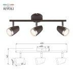 Светильник настенно-потолочный спот Rivoli Joyce 6156-703 светодиодный LED 3 х 4 Вт 3200К поворотный