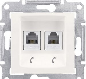 

SE Sedna Беж Розетка ТЛФ 2-ая RJ11 (SDN4201147), SDN4201147