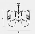 Подвесной светильник Masiero CLASSICA 6160 10