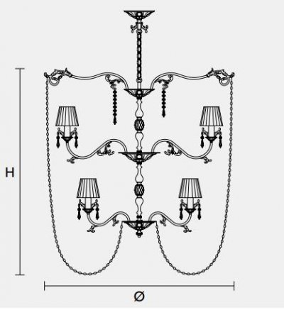 Подвесной светильник Masiero CLASSICA 6165 10+5