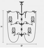 Подвесной светильник Masiero CLASSICA 6165 10+5