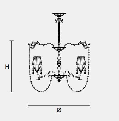 Подвесной светильник Masiero CLASSICA 6165 6 Подвесной светильник Masiero CLASSICA 6165 6