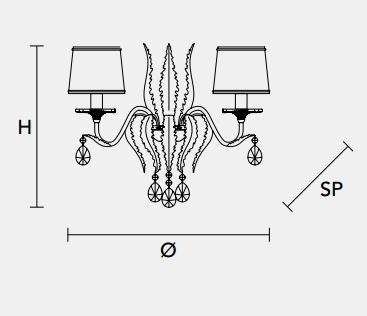 Настенный светильник Masiero CLASSICA 6205 A2