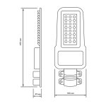 Светильник уличный Gauss Qplus 100W 12000lm 5000K 120-260V IP65 455*180*49мм черный КСС "Ш" LED (629535300)