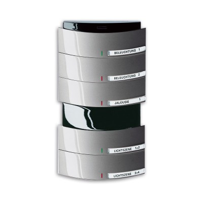 Сенсор 5-и клавишный с ИК-приемником и LCD-дисплеем triton алюминий [BJE6325-83] 6300-0-1335