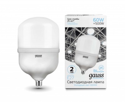 Лампа Gauss Elementary LED T160 E27 60W 5600lm 180-240V 6500K (63236)