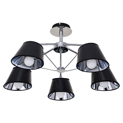 Светильник ЭкономСвет 6336/5CR BK+SV