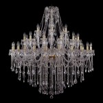Большая хрустальная люстра Bohemia Ivele 1415/24+12+6/460-140/G