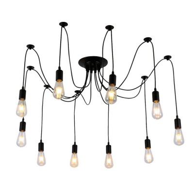 Подвесной светильник БЛИЦ черный d120 h100(max) E27 10*40W Kink light 6507-10ax Подвесной светильник БЛИЦ черный d120 h100(max) E27 10*40W Kink light 6507-10ax