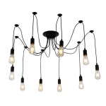 Подвесной светильник БЛИЦ черный d120 h100(max) E27 10*40W Kink light 6507-10ax