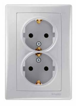 SE Sedna Алюминий Розетка 2-я с/з литая (SDN3000660)