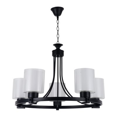 Люстра современная Экономсвет 66016/5BK WT+CL