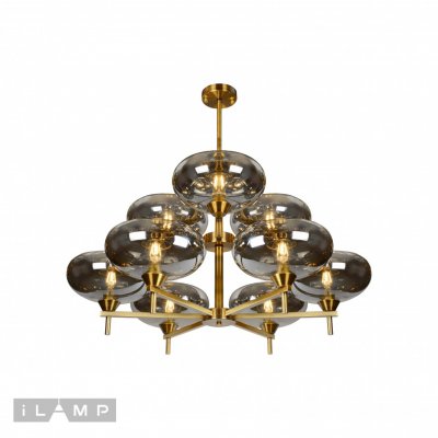 Подвесная люстра iLamp Rivoli 6607/9 Золотая Подвесная люстра iLamp Rivoli 6607/9 Золотая