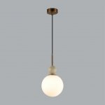 6625/1A MIDCENT ODL26 Подвесной светильник  бронзовый/белый/камень/металл IP20 E14 40W  220-240V LOLLA