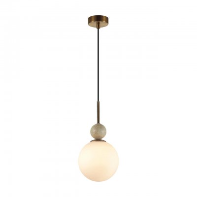 6625/1A MIDCENT ODL26 Подвесной светильник  бронзовый/белый/камень/металл IP20 E14 40W  220-240V LOLLA