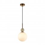 6625/1A MIDCENT ODL26 Подвесной светильник  бронзовый/белый/камень/металл IP20 E14 40W  220-240V LOLLA