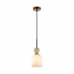 6625/1B MIDCENT ODL26 Подвесной светильник  бронзовый/белый/камень/металл IP20 E14 40W  220-240V LOLLA
