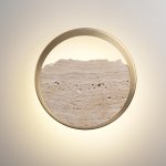 6625/9WL ECODESIGN ODL26 Настенный светильник травертин/акрил/металл IP20 LED 9W 250Лм 3000K 220-240V VALLEY