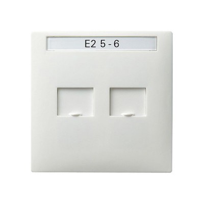 Gira S-Color Белый Накладка ТЛФ-розетки с полем для надписи и шторками (G66340)