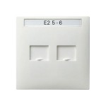 Gira S-Color Белый Накладка ТЛФ-розетки с полем для надписи и шторками (G66340)