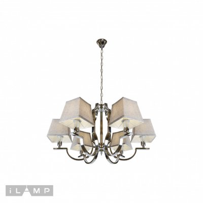 Подвесная люстра iLamp Hilton 6943-6 Хром+серый Подвесная люстра iLamp Hilton 6943-6 Хром+серый
