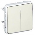 Legrand Plexo Белый Мех Переключатель 2-клавишный IP55 (арт. 69625)