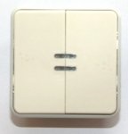 Legrand Plexo Белый Мех Переключатель 2-клавишный с подсветкой IP55 (арт. 69626)