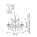 Люстра подвесная Lightstar 698085 Champa blu