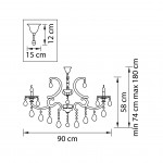 Люстра подвесная Lightstar 698125 Champa blu