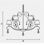 Подвесной светильник Masiero CLASSICA 7000 S8+4