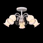 Светильник Eurosvet 70001/5 белый с золотом/прозрачный хрусталь