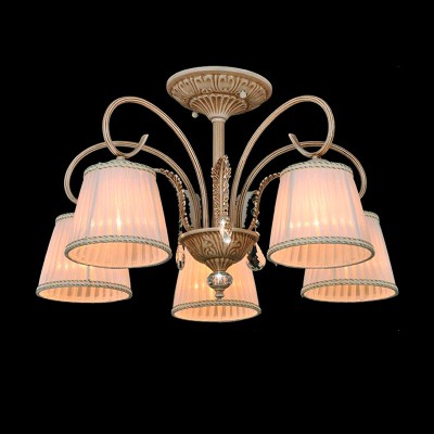 Светильник Eurosvet 70003/5 бежевый/прозрачный хрусталь