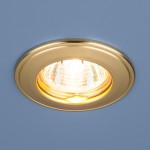 Встраиваемый штампованный светильник Elektrostandard 7002 MR16 GD матовое золото (брак покрытия)