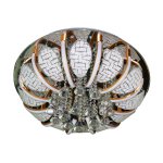 Люстра круглая Экономсвет 70228/8CR+SG WT RC WTLED