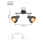 Светильник настенно-потолочный спот Rivoli Eho 7031-702 2 х E14 40 Вт поворотный