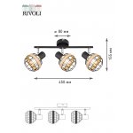 Светильник настенно-потолочный спот Rivoli Fedora 7033-703 3 х E14 40 Вт поворотный