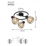 Светильник настенно-потолочный спот Rivoli Fedora 7033-733 3 х E14 40 Вт поворотный