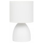 Настольная лампа Rivoli Nadine 7042-502 1 * Е14 40 Вт керамика белая с абажуром