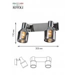 Светильник настенно-потолочный спот Rivoli Elektra 7046-702 поворотный 2 х E14 40 Вт