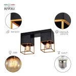 Светильник потолочный Rivoli Nadin 7049-702 2 х Е27 40 Вт лофт-кантри