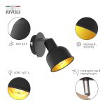 Светильник настенно-потолочный спот Rivoli Jessica 7050-701 1 х Е14 40 Вт поворотный с выключателем