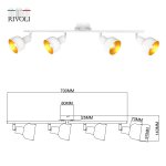 Светильник настенно-потолочный спот Rivoli Esmeree 7056-704 4 х Е14 40 Вт поворотный