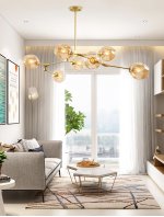 Люстра Delight 7058/7B gold/amber