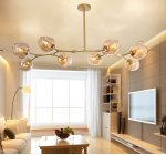 Люстра Delight 7058/8 gold/amber