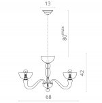 Светильник подвесной Divinare 7091/04 LM-5 BIANCA-NERO